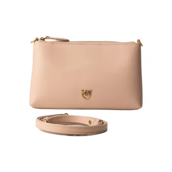 PINKO Leather Shoulder Bag Women's Pink