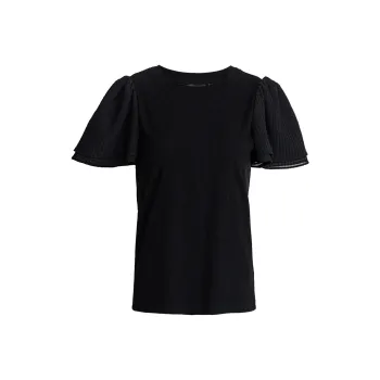 ROEYSHOUSE Puff Sleeve T Shirt Women's Black