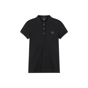 ARMANI EXCHANGE SS24 Polo Shirt Women's Black