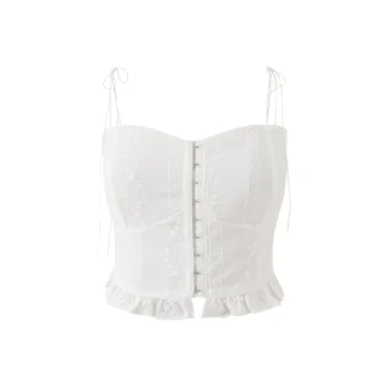 NOT YOUR ROSE SS24 Lace Bustier Sleeveless Camisole Women's WHITE/White