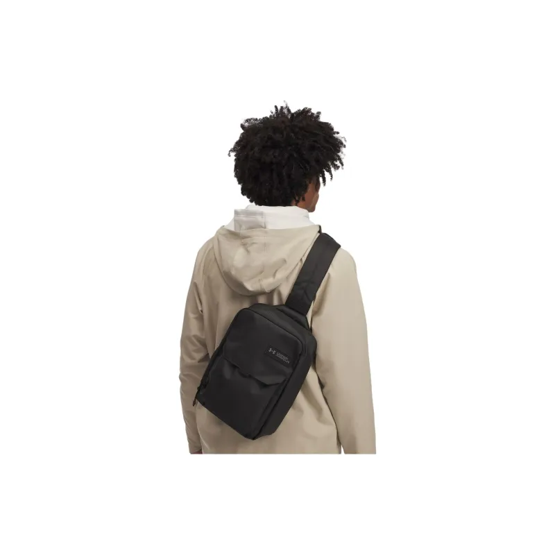 Under Armour Polyester One Shoulder Crossbody Bag, Sling Bag Unisex Black-4