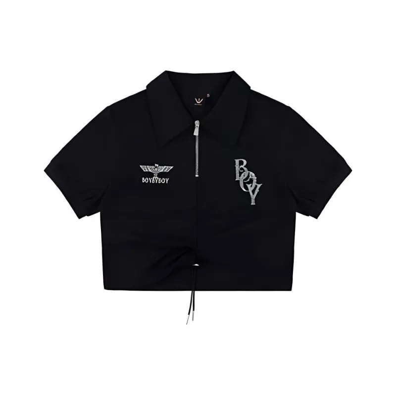 BOY BY BOY Polo Shirt Women's Black-0