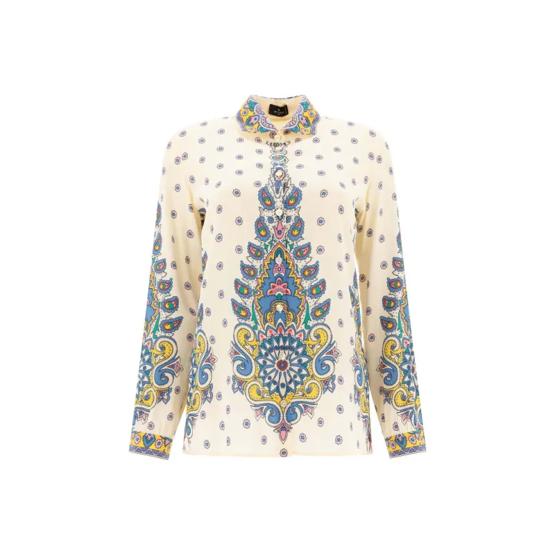 ETRO Floral Printed Straight Hem Shirt-0