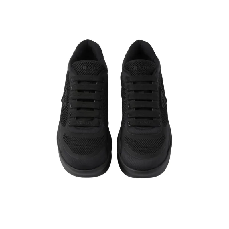 PRADA Logo Patch Trainers Women's-4