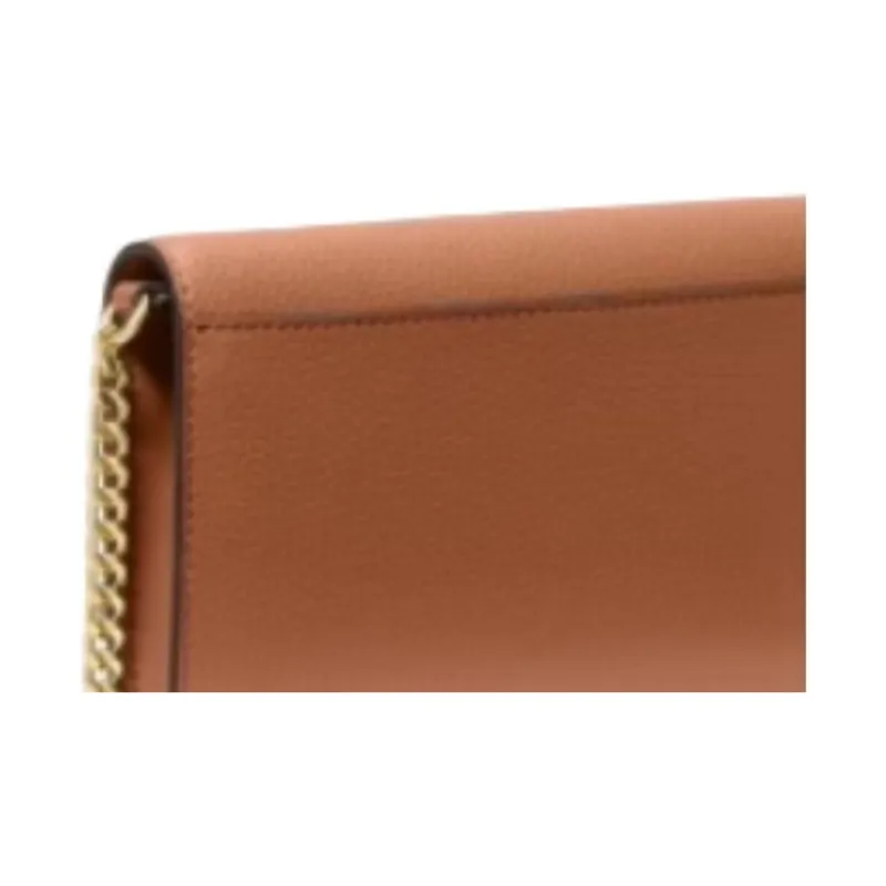 MICHAEL KORS Split Cow Leather Envelope Bag, Shoulder Bag, Crossbody Bag Large Size Women's Leather Brown-3