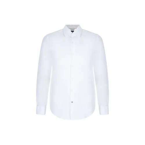 HUGO BOSS Long-Sleeved Curved Hem Shirt
