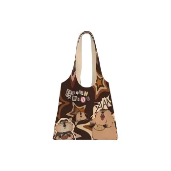 AOSONG Suede Technology Fabric Shoulder Bag Women's Brown