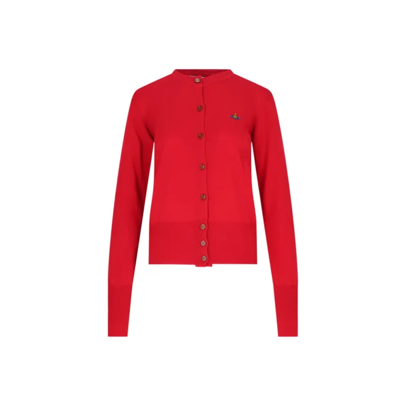 Vivienne Westwood Orb Embroidered Buttoned Cardigan-0