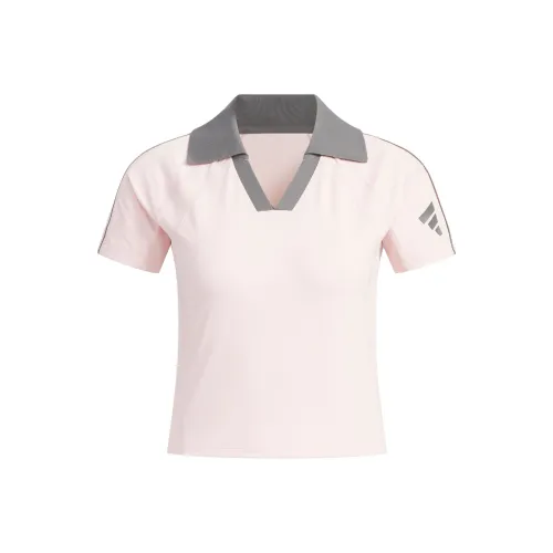 Adidas Polo Shirt Women's Sandy Brown Pink