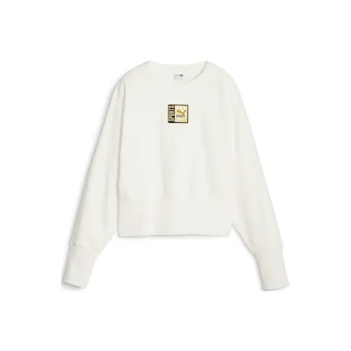 PUMA CLASSICS FORWARD HISTORY Crew TR Sweatshirt Women's White