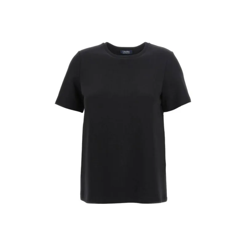 'S MAX MARA Tubo Logo Embroidered Crewneck T Shirt-0