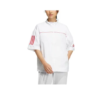 adidas Women'ss Striped Short Sleeve Jacket White