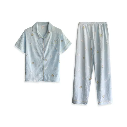 XIAFENYAN Pajama Set Women's Blue