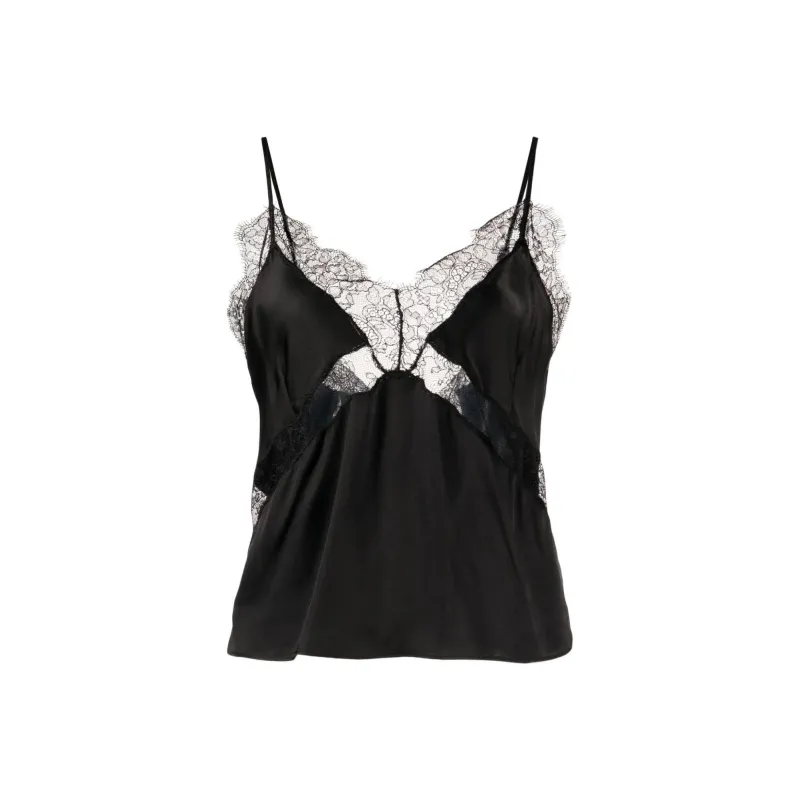 Anine Bing Amelie Lace-embroidered Top-0