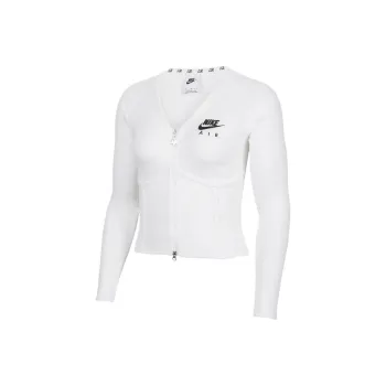 Nike Sportswear Women's Logo Embroidered Dual Zip Jacket White