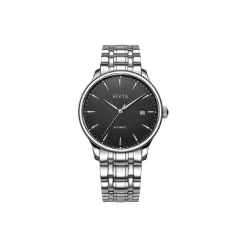 Fiyta DGA20000.WBW Automatic Mechanical Movement Stainless Steel Strap Watch Men's Watches Black Dial