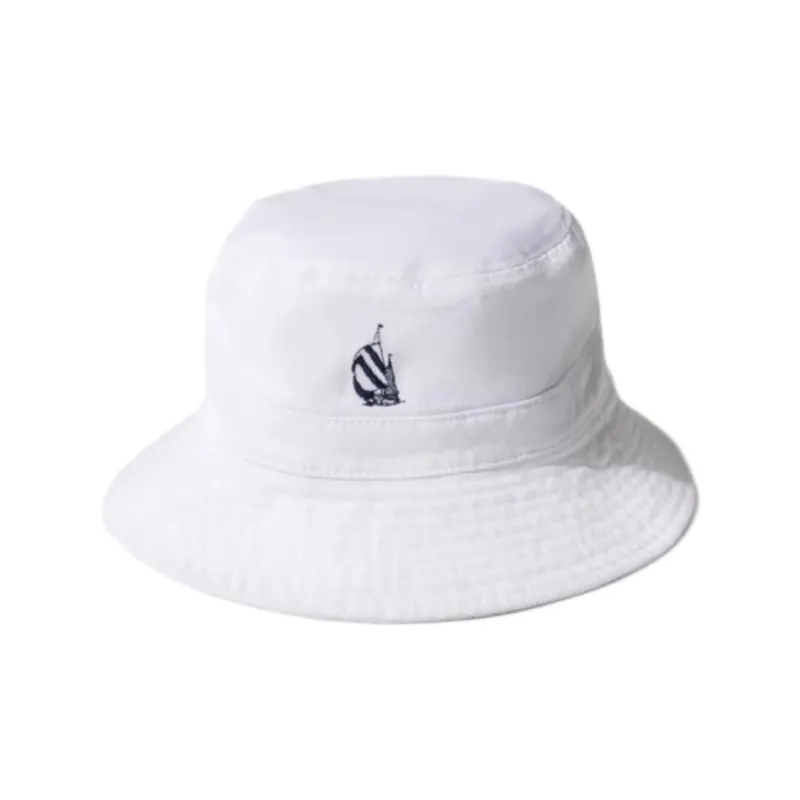 Nautica White Sail Cotton Bucket Hats Unisex White-0