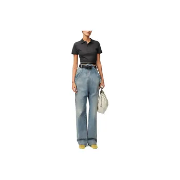 LOEWE Short-Sleeved Cropped Polo Shirt