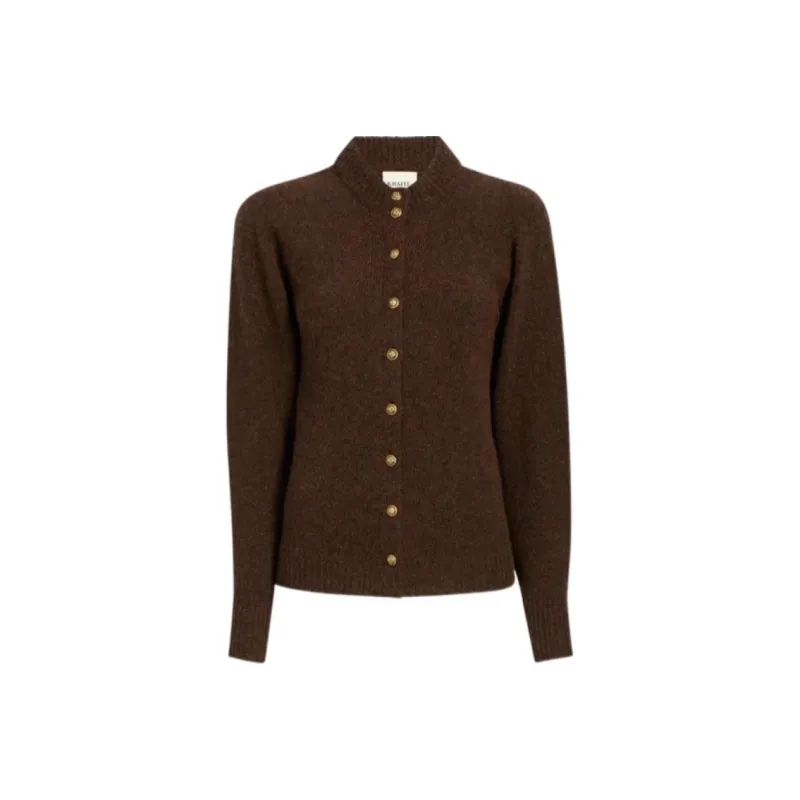 KHAITE Ambre Cardigan 'Chestnut'-0
