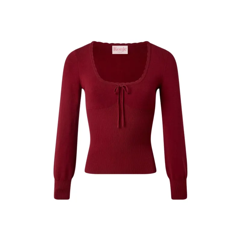 Rouje FW24 NESRINE SWEATER Knitwear Women's Burgundy-0
