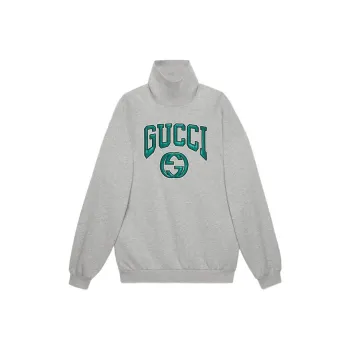 GUCCI Logo Patch Turtleneck Sweatshirt