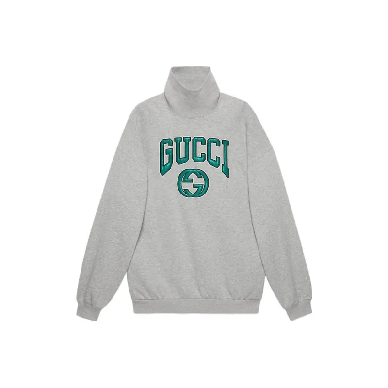 GUCCI Logo Patch Turtleneck Sweatshirt-0