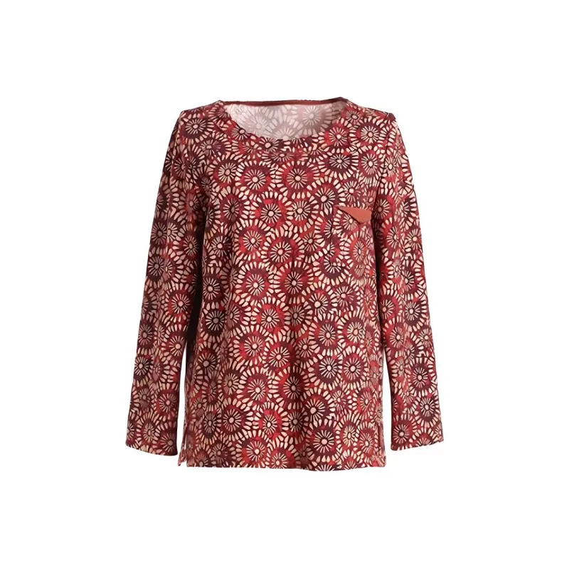 QIAOWANNI Shirt Women's Desert Flowers-0
