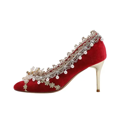 MABEL&CO Slim Heel High Heels 7.5cm Women's Red