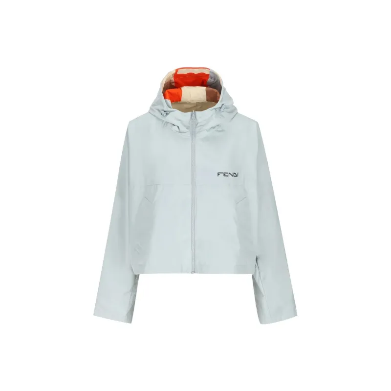 FENDI Zip Up Hooded Reversible Jacket-0