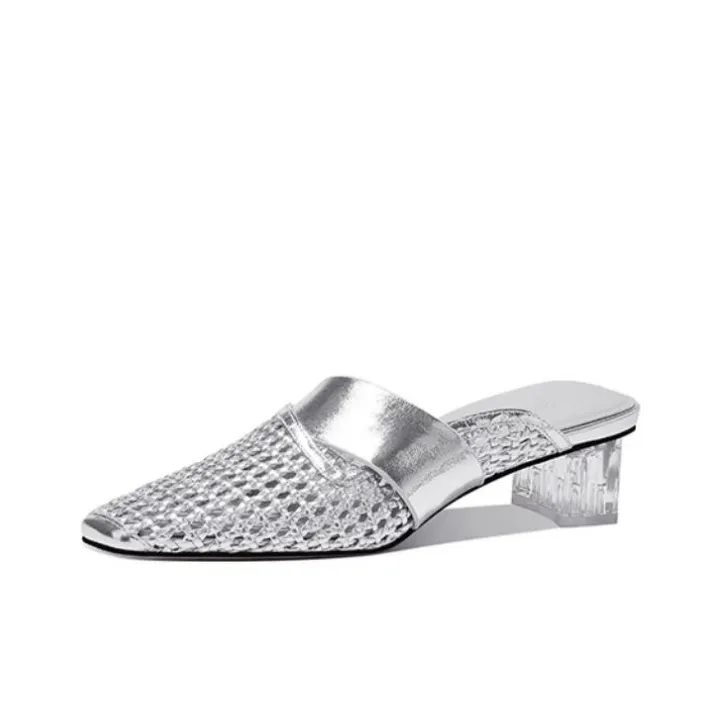 JESSICA SOPHIA Rubber Sole Cut Out Abrasion Resistant Slip Resistant Closed Toe Slippers Women's-0