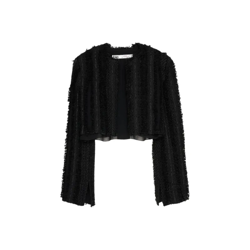 ZARA Jackets Coats Women's Black-0
