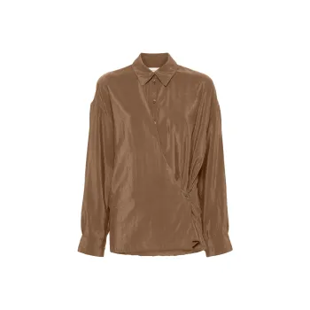 Lemaire Long Sleeved Draped Shirt