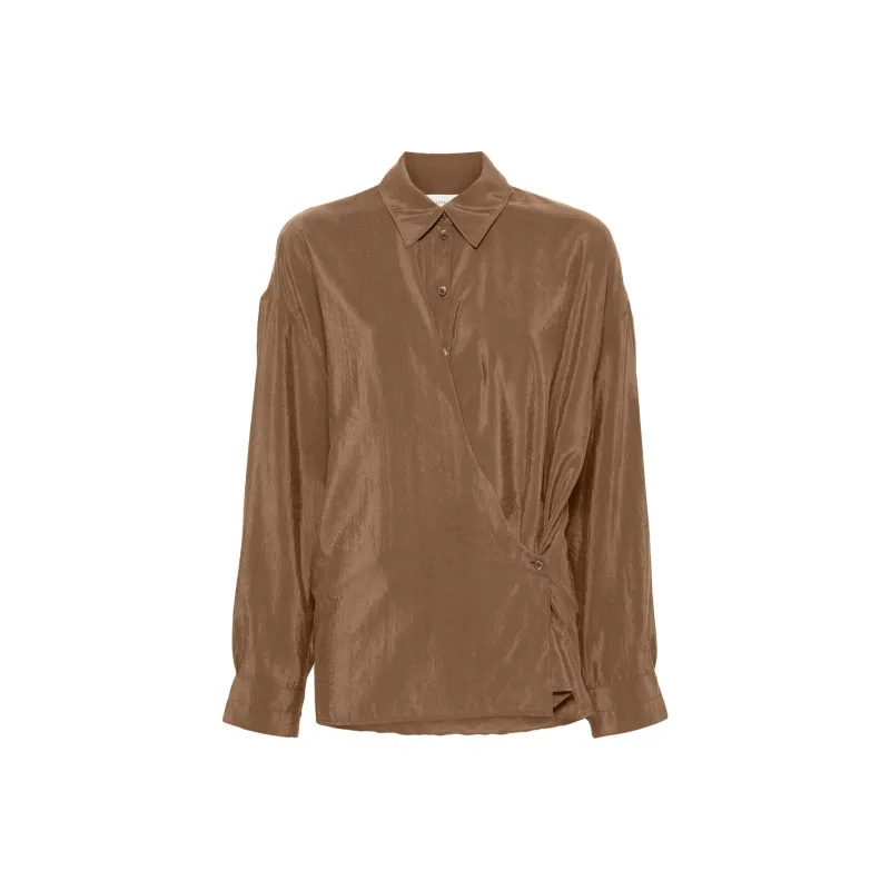 Lemaire Long Sleeved Draped Shirt-0