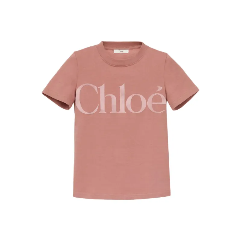 Chloé Logo Detailed Crewneck T Shirt-0