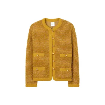 St. John Lurex Textured-knit Jacket
