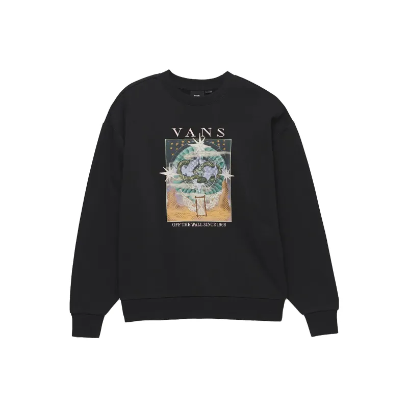 Vans Stormlight Oversized Long Sleeve Crew Sweatshirt Sweatshirt Women's Black-0