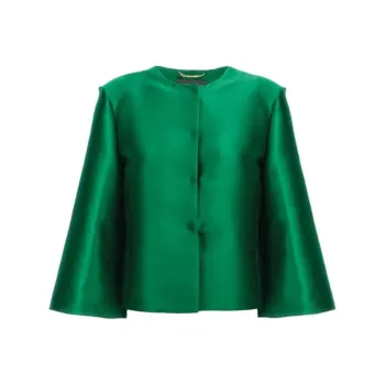ALBERTA FERRETTI Mikado Crewneck Jacket