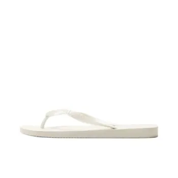 Havaianas x ZARA Rubber Sole Abrasion Resistant Flip Flops Men's White