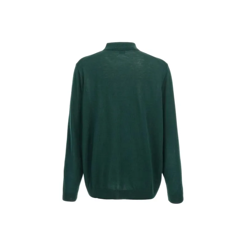 HUGO BOSS Long SLeeved Fine Knit Polo Shirt-1