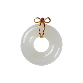 Execute The Blessing Pendants White Jade Unisex