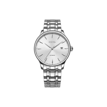 Fiyta Automatic Mechanical Movement Stainless Steel Strap Watch Men's Watches White Dial