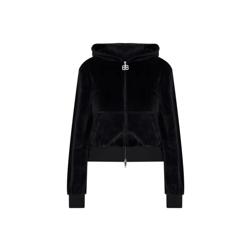 Balenciaga Handwritten Embellished Zip-front Hoodie-0