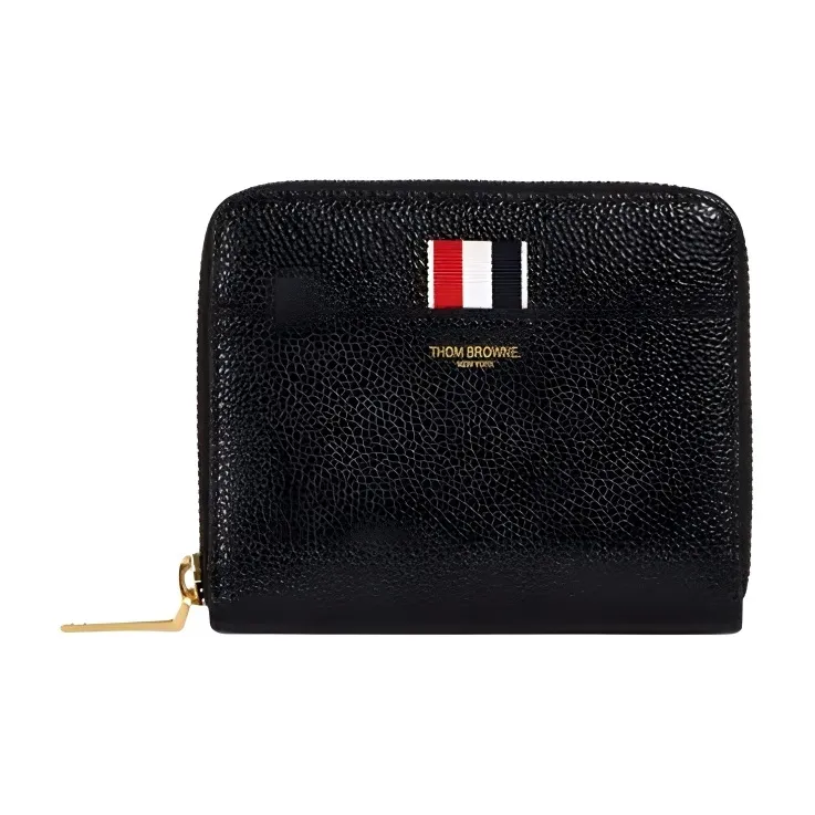 THOM BROWNE Logo Embossed Zipped Wallet-0