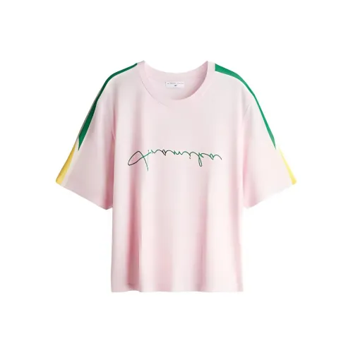 H&M ANAMIKA KHANNA Collaboration Drop Shoulder Sleeve T-Shirt Women's Light Pink