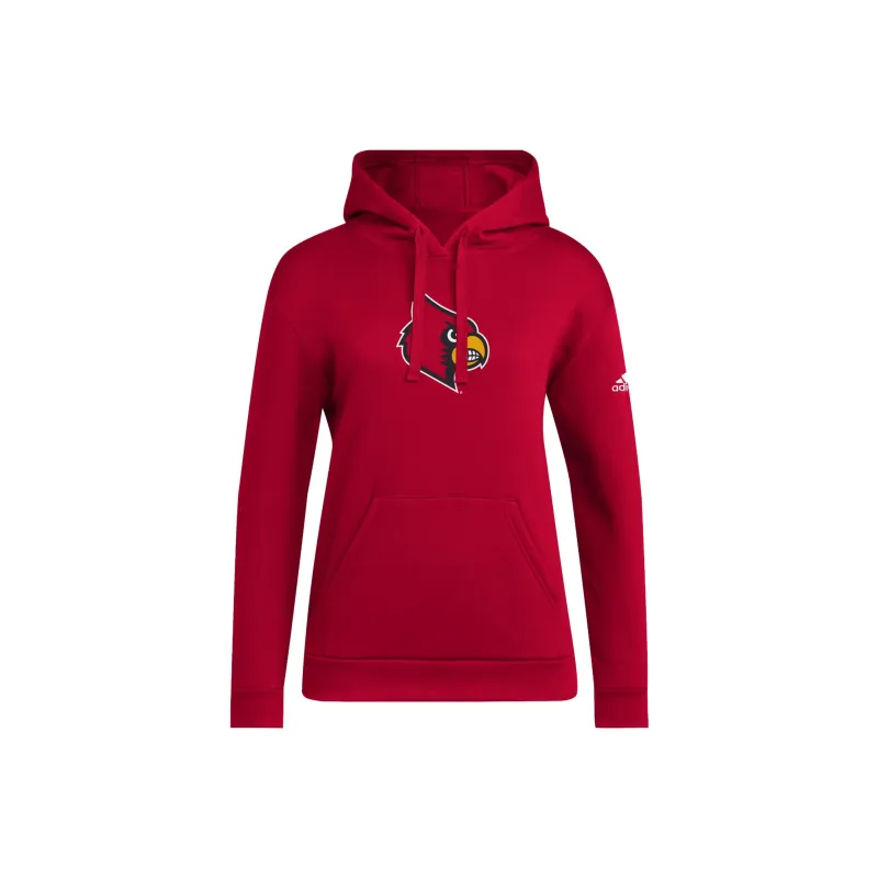 Adidas Louisville Hoodie Sweatshirt Women's Red-0