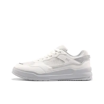 361° Air Force One Slip Resistant Cushioning Low Top Skateboard Shoes Men's White Gray
