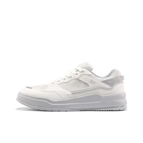 361° Air Force One Slip Resistant Cushioning Low Top Skateboard Shoes Men's White Gray