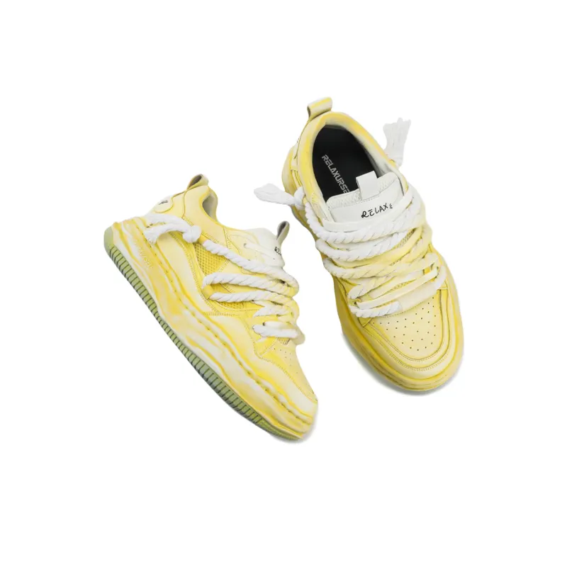 RELAXURSELF Slip Resistant, Abrasion Resistant, Breathable, Height Increasing Low Top Skateboard Shoes Unisex Gradient-16