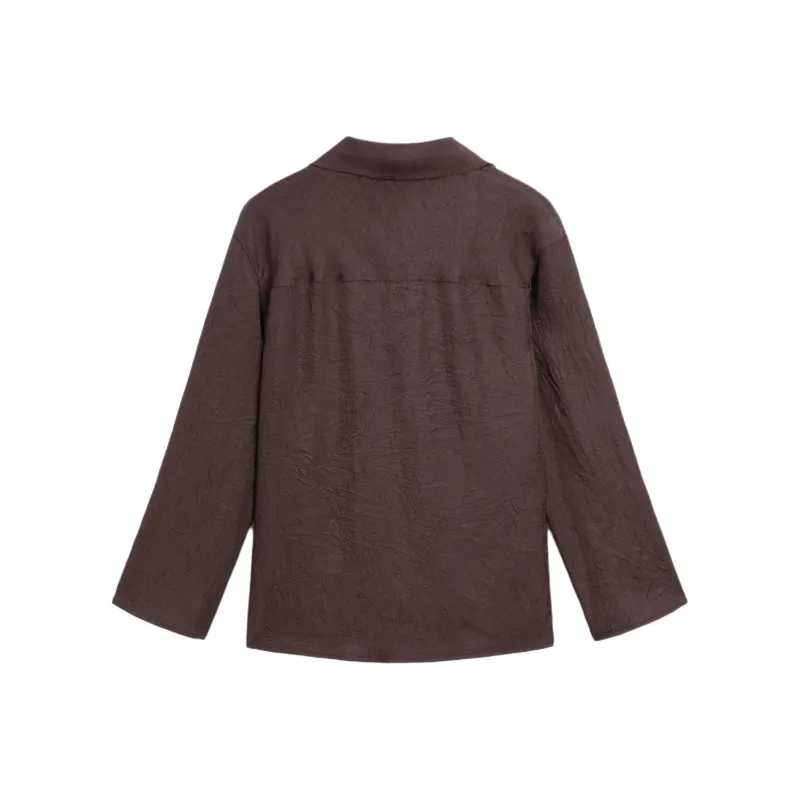 Massimo Dutti Shirt Women's Dark Red-1