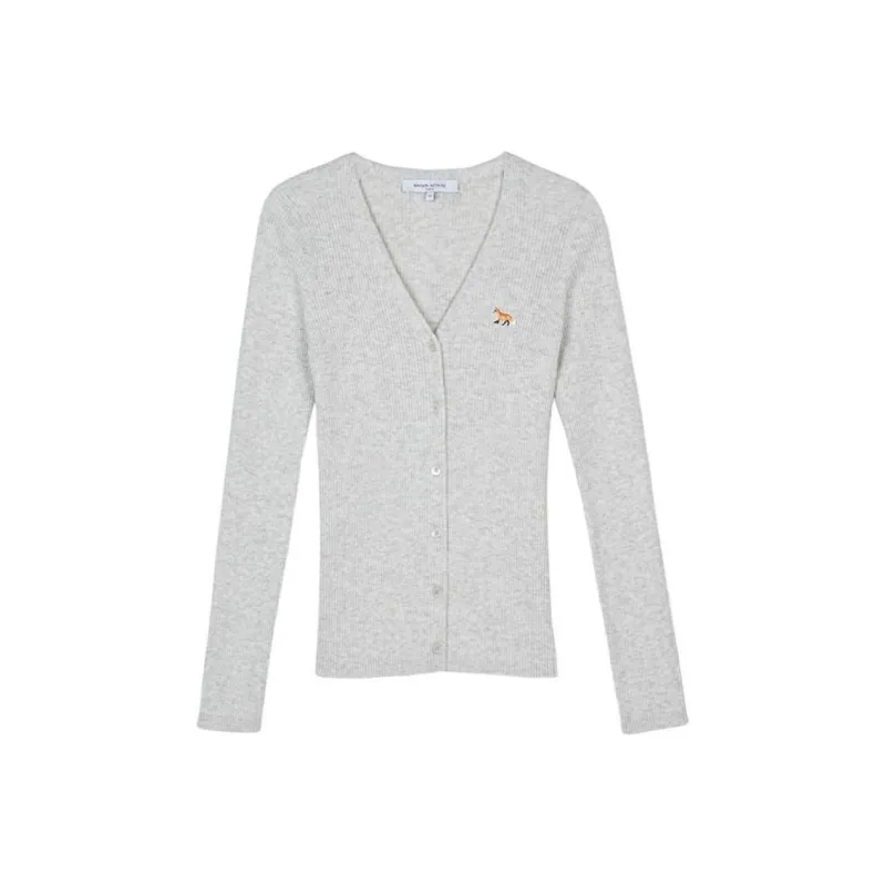 Maison Kitsune Baby Fox Patch Knit Cardigan-0